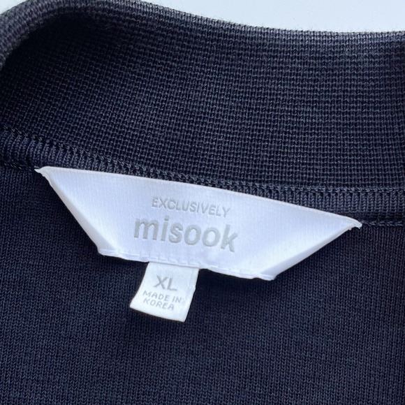 Exclusively Misook Black & White Striped Cardigan Womens XL Collar Career Work - Picture 9 of 10